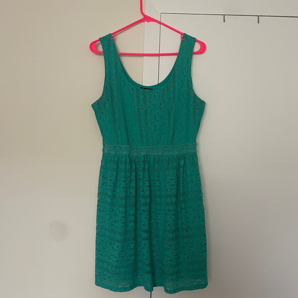 Love Reign Green Sleeveless Scoop Neck Sundress